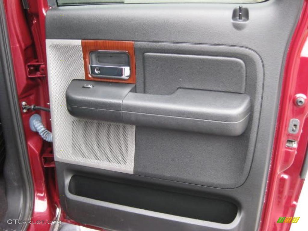 2006 F150 Lariat SuperCrew 4x4 - Dark Toreador Red Metallic / Black photo #27