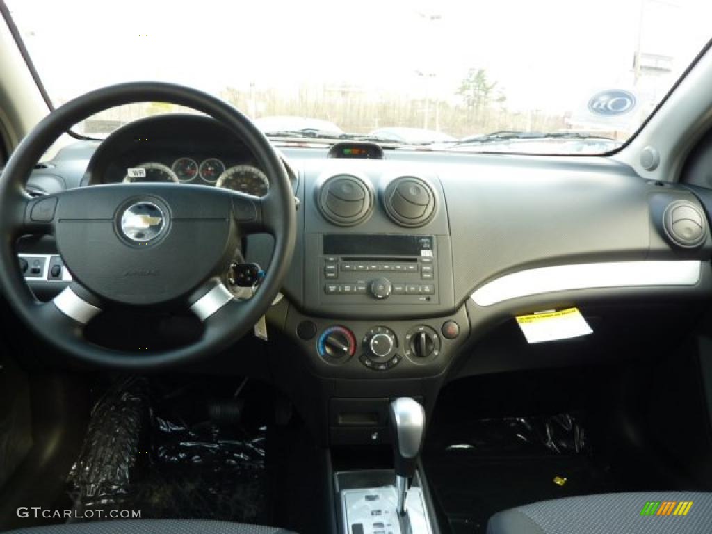 2011 Chevrolet Aveo LT Sedan Charcoal Dashboard Photo #47010210