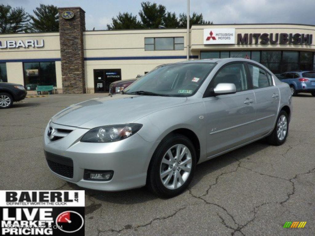 2007 MAZDA3 s Touring Sedan - Sunlight Silver Metallic / Gray/Black photo #1