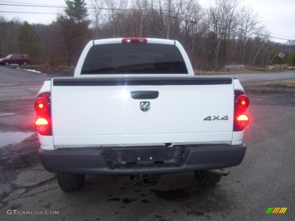 2008 Ram 1500 ST Quad Cab 4x4 - Bright White / Medium Slate Gray photo #6