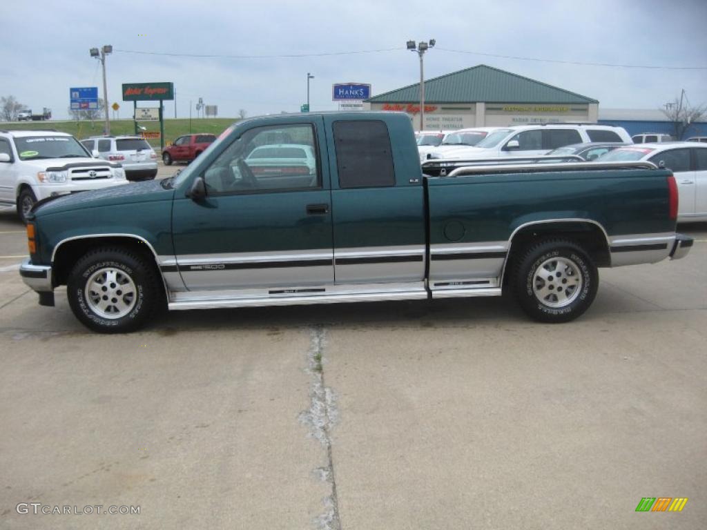 Forest Green Metallic 1995 GMC Sierra 1500 SLE Extended Cab Exterior Photo #47012979