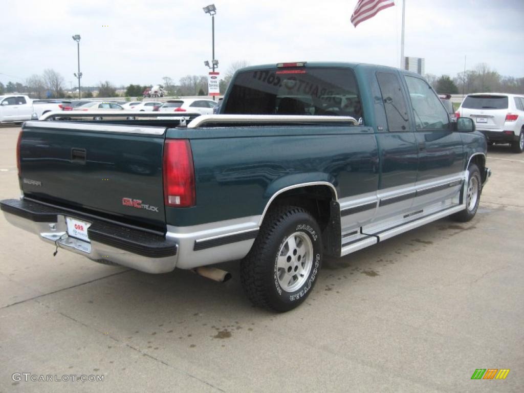 1995 Sierra 1500 SLE Extended Cab - Forest Green Metallic / Beige photo #7