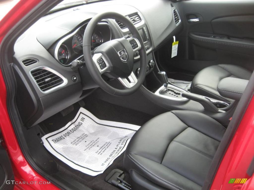 Black Interior 2011 Dodge Avenger Lux Photo #47014187