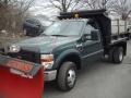 Forest Green Metallic 2008 Ford F350 Super Duty XL Regular Cab 4x4 Plow Truck