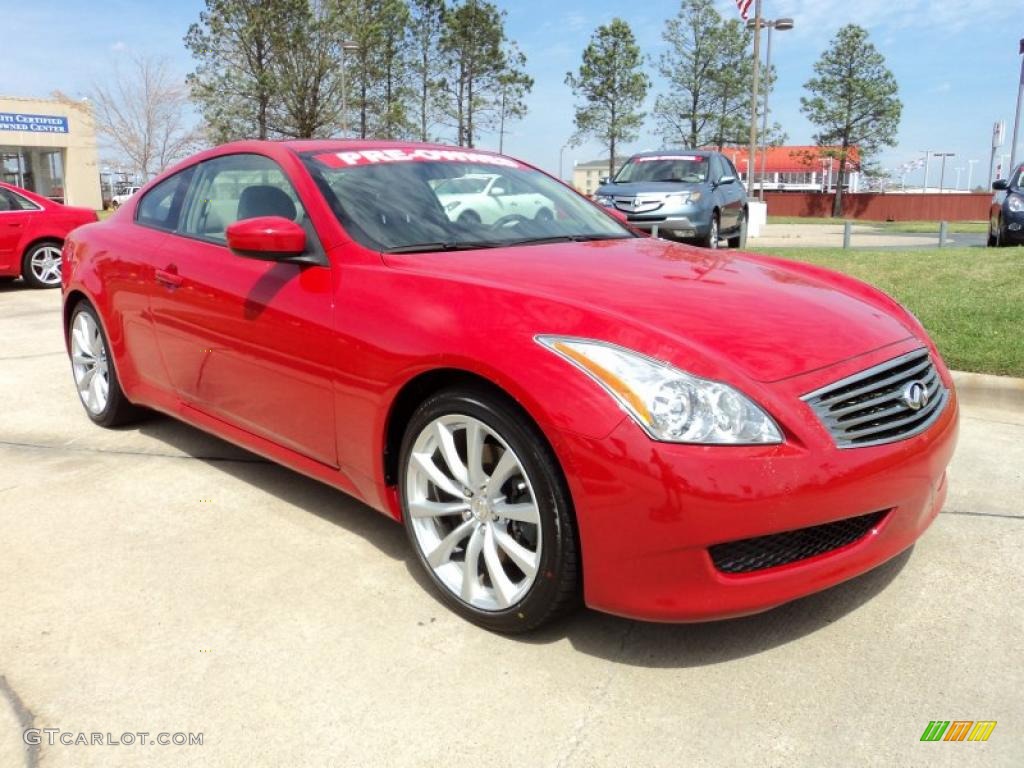 2008 G 37 Journey Coupe - Vibrant Red / Wheat photo #2