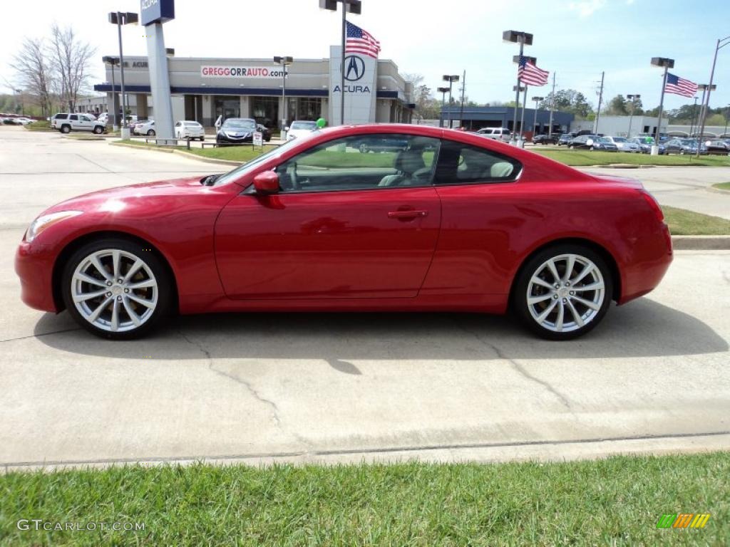 2008 G 37 Journey Coupe - Vibrant Red / Wheat photo #3