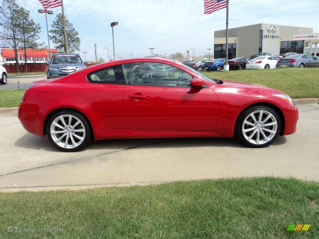 2008 G 37 Journey Coupe - Vibrant Red / Wheat photo #4