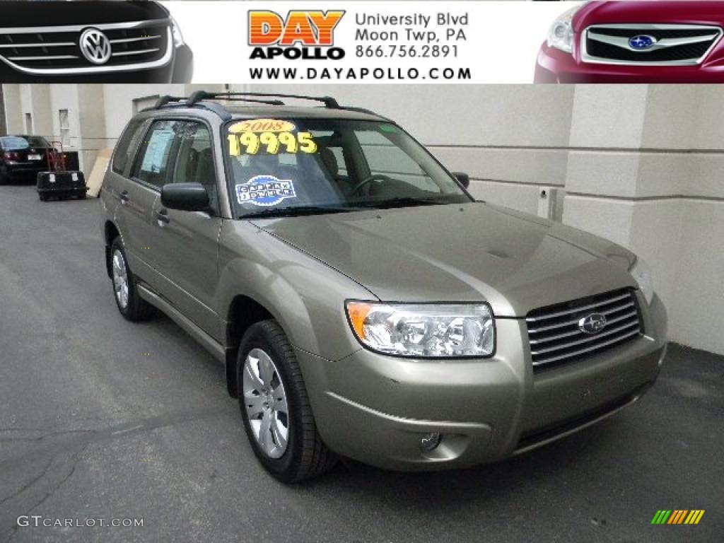 2008 Forester 2.5 X - Topaz Gold Metallic / Desert Beige photo #1