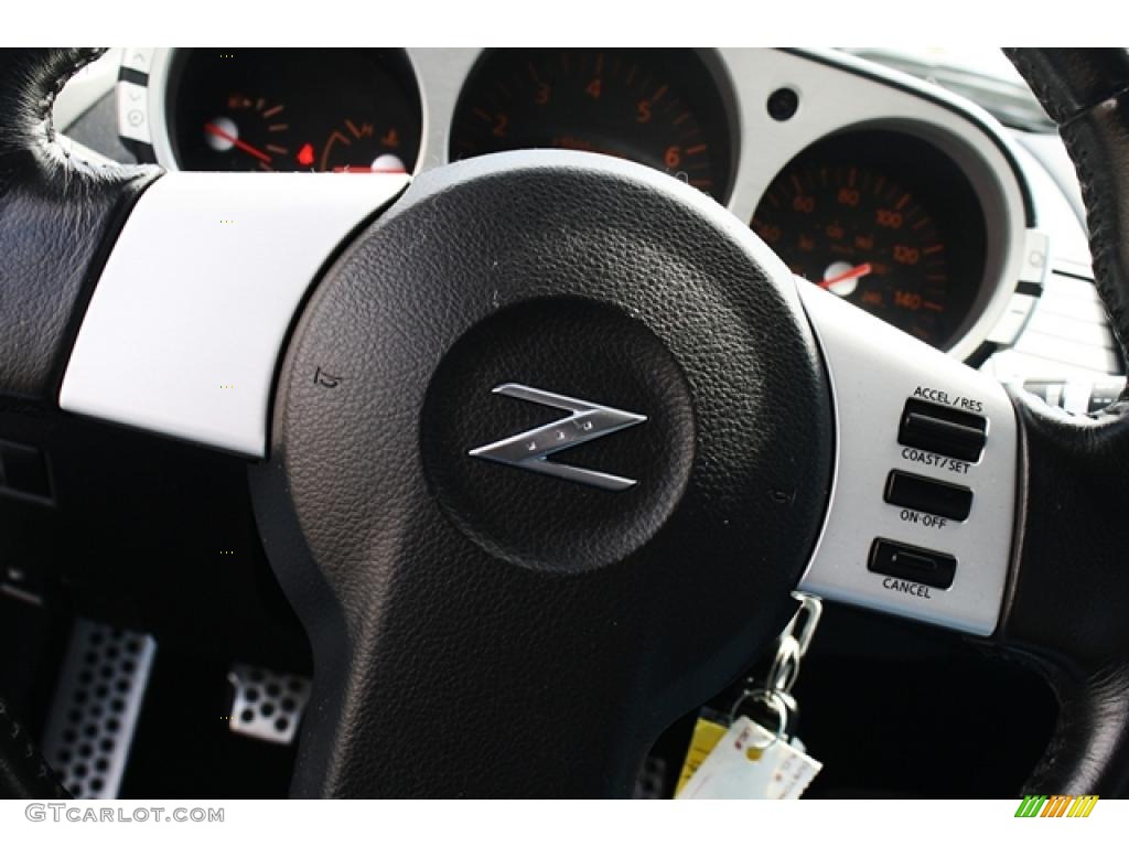 2004 350Z Touring Coupe - Chrome Silver Metallic / Charcoal photo #14