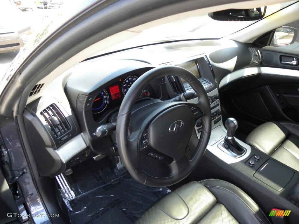 2009 Infiniti G 37 S Sport Coupe Graphite Steering Wheel Photo #47017335