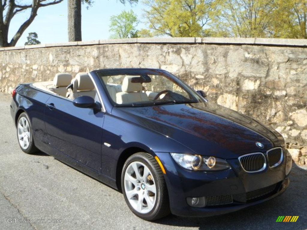 2007 3 Series 335i Convertible - Monaco Blue Metallic / Cream Beige photo #1