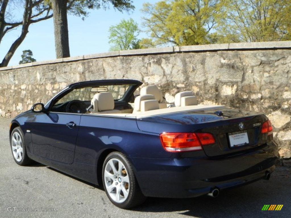 2007 3 Series 335i Convertible - Monaco Blue Metallic / Cream Beige photo #6