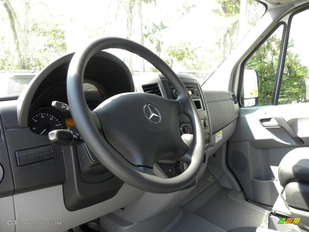 Black Interior 2011 Mercedes-Benz Sprinter 3500 High Roof Cargo Van Photo #47019342