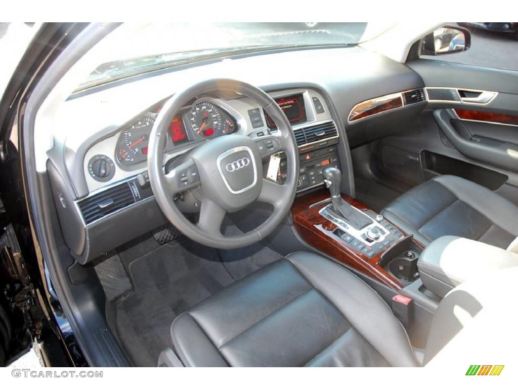 Black Interior 2008 Audi A6 3.2 Sedan Photo #47023389