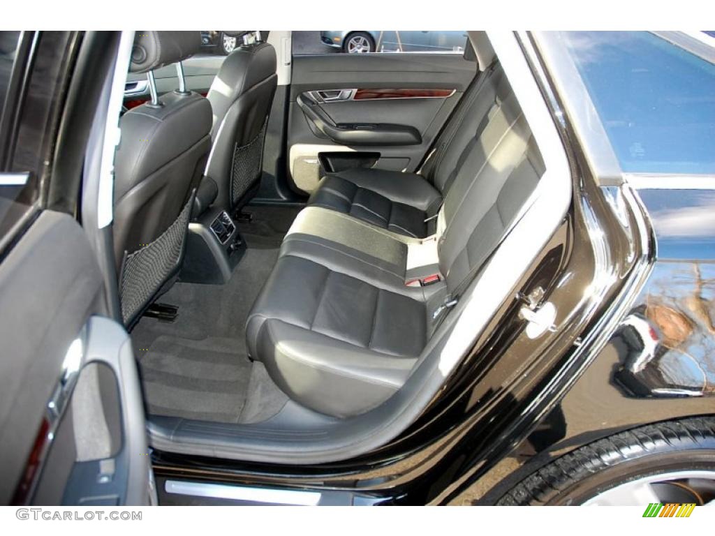 Black Interior 2008 Audi A6 3.2 Sedan Photo #47023437
