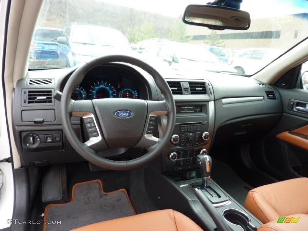 Ginger Leather Interior 2011 Ford Fusion SEL V6 AWD Photo #47024295