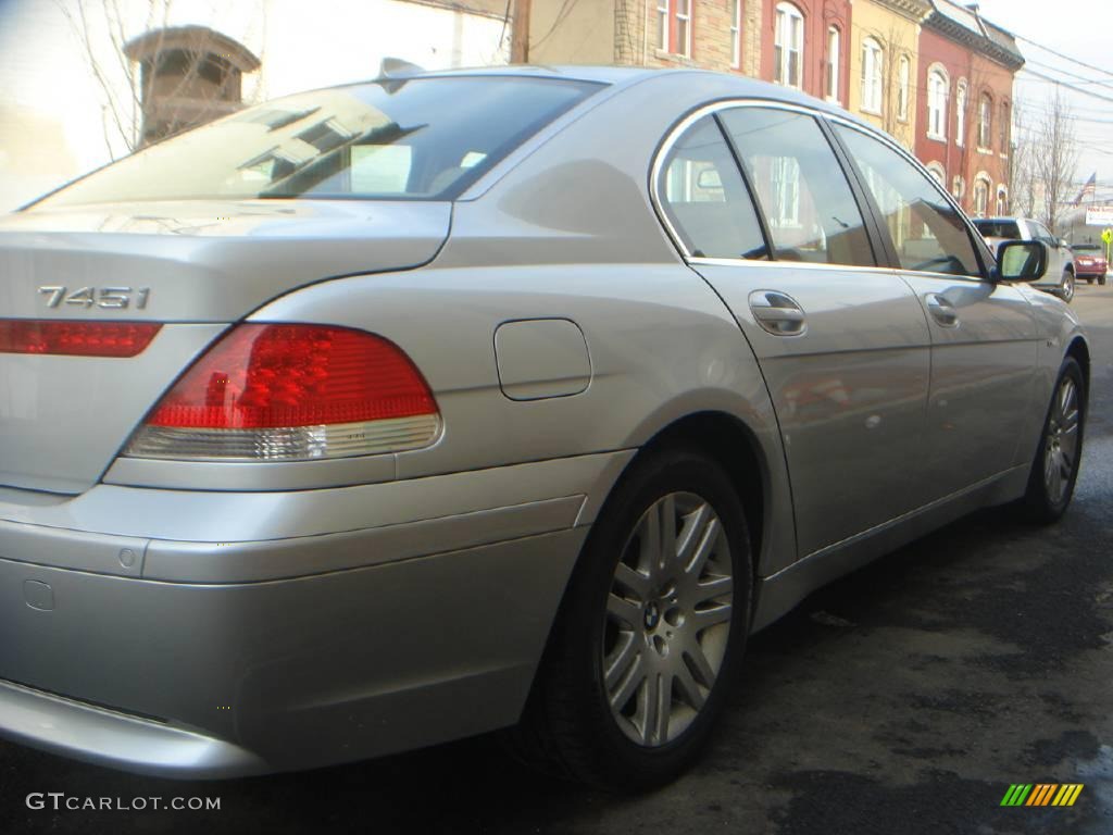 2003 7 Series 745i Sedan - Titanium Silver Metallic / Dark Beige/Beige III photo #3