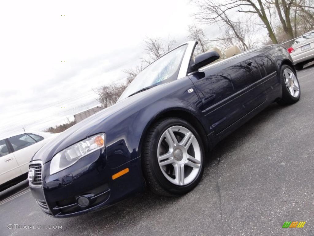 2008 A4 2.0T quattro Cabriolet - Moro Blue Pearl Effect / Beige photo #1