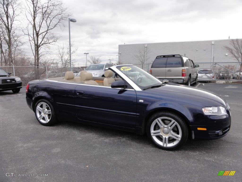 2008 A4 2.0T quattro Cabriolet - Moro Blue Pearl Effect / Beige photo #6