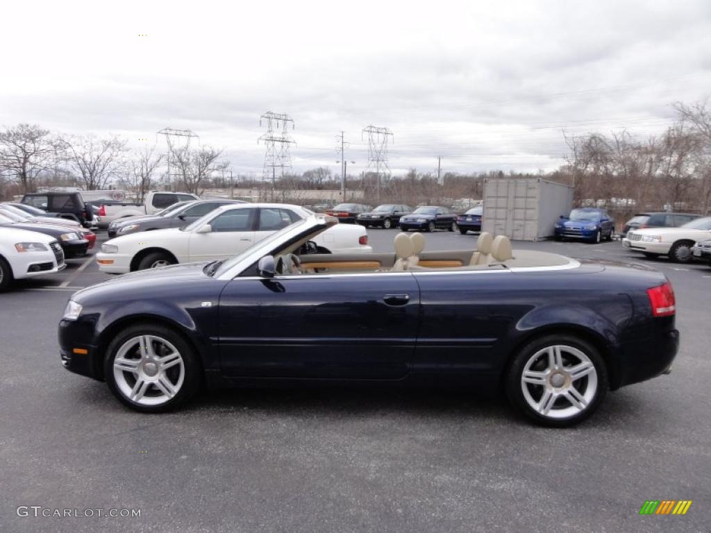 2008 A4 2.0T quattro Cabriolet - Moro Blue Pearl Effect / Beige photo #11