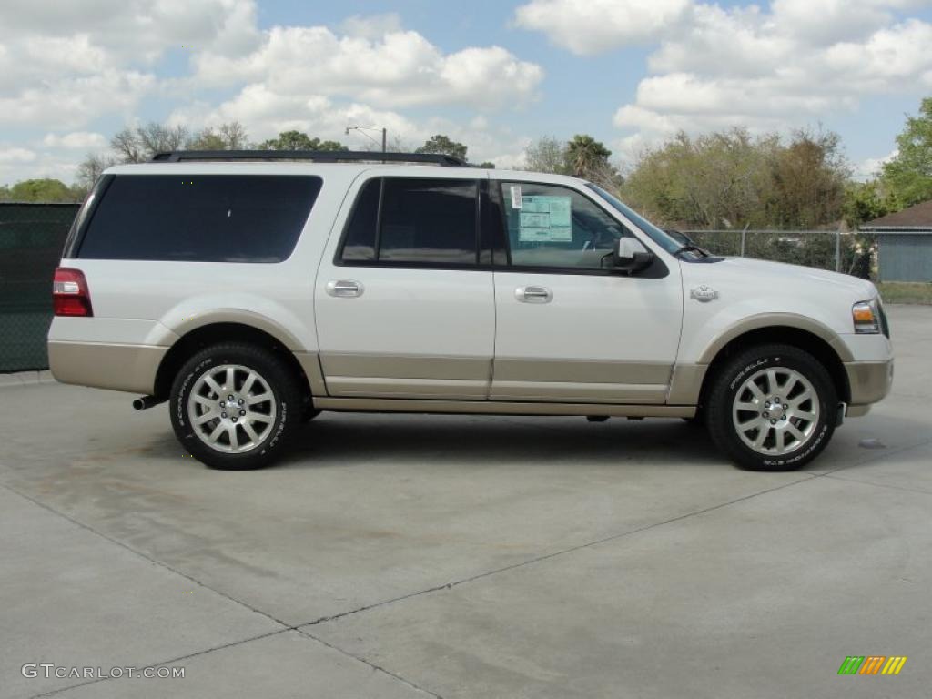 White Platinum Tri-Coat 2011 Ford Expedition EL King Ranch Exterior Photo #47025813