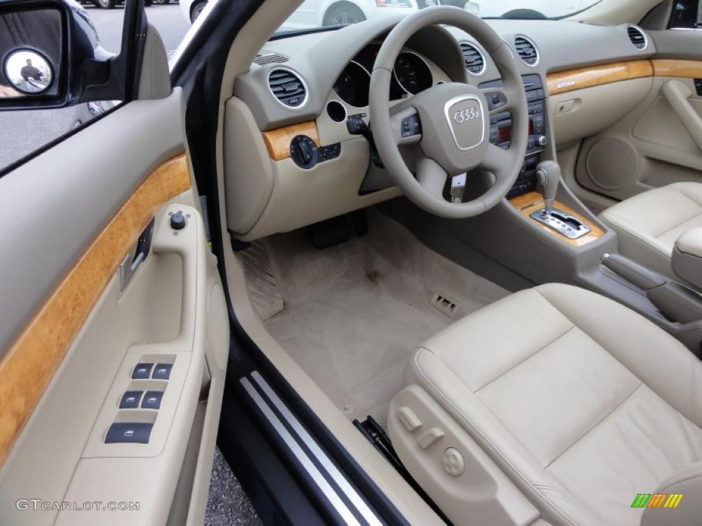 Beige Interior 2008 Audi A4 2.0T quattro Cabriolet Photo #47025819