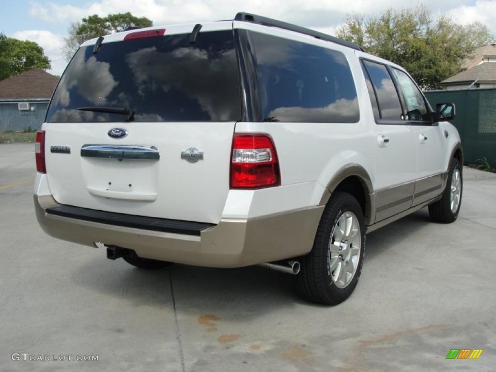 White Platinum Tri-Coat 2011 Ford Expedition EL King Ranch Exterior Photo #47025828