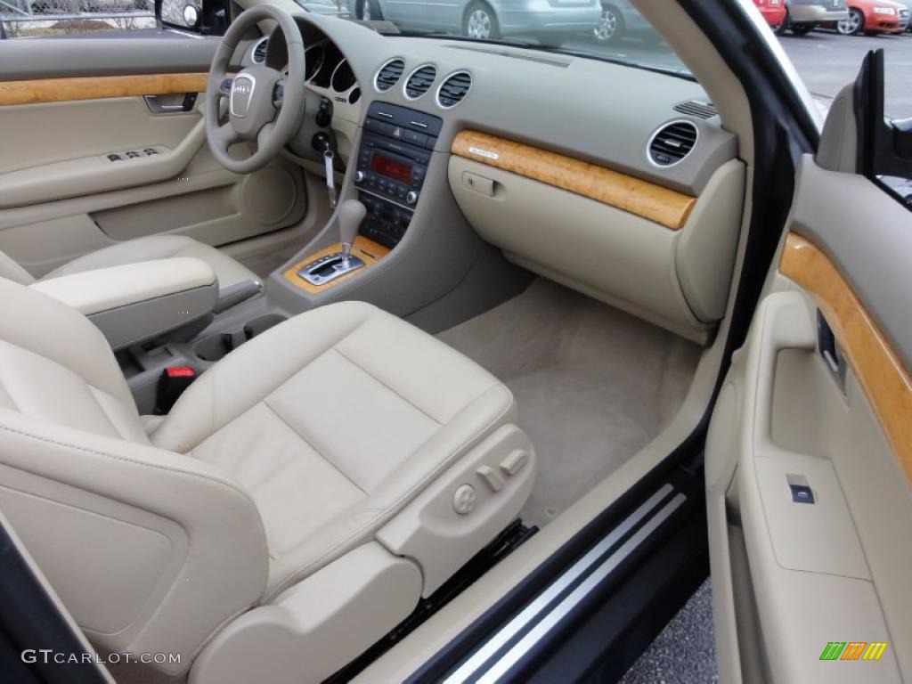 Beige Interior 2008 Audi A4 2.0T quattro Cabriolet Photo #47025888