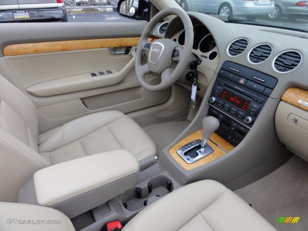 Beige Interior 2008 Audi A4 2.0T quattro Cabriolet Photo #47025900