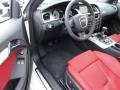 Black/Magma Red Silk Nappa Leather 2011 Audi S5 4.2 FSI quattro Coupe Interior Color