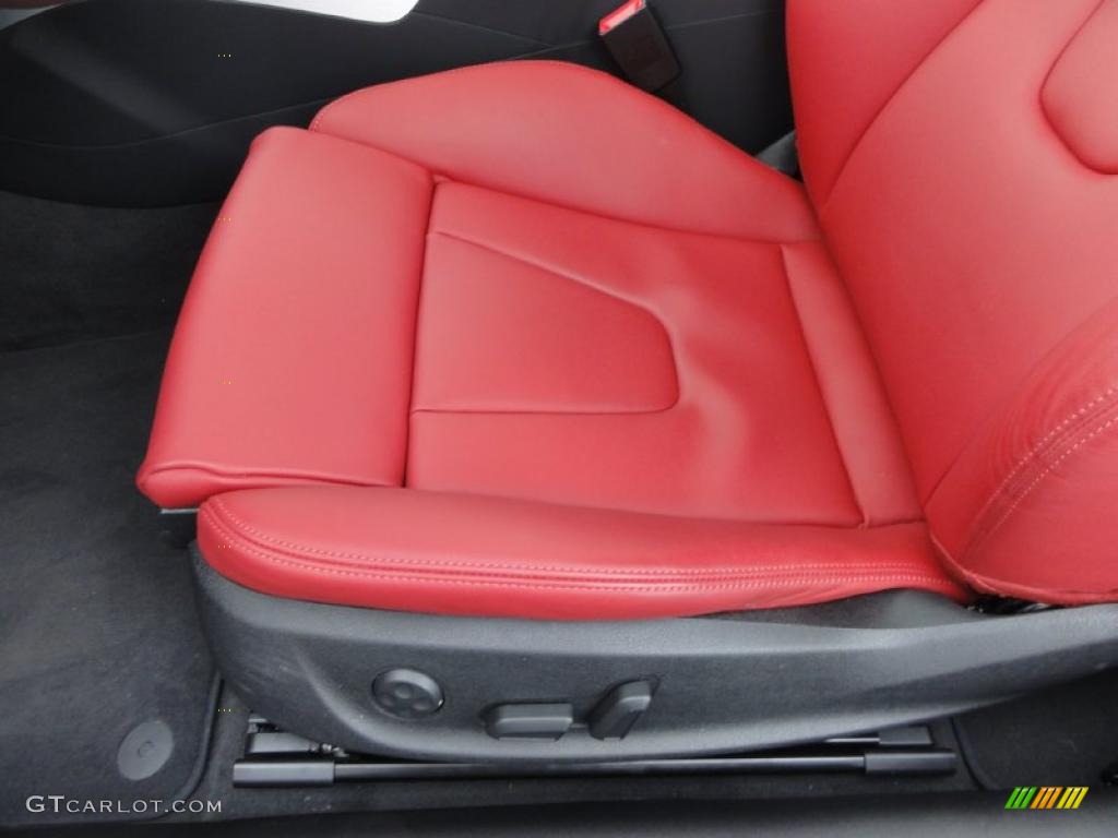 Black/Magma Red Silk Nappa Leather Interior 2011 Audi S5 4.2 FSI quattro Coupe Photo #47026995