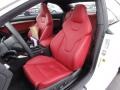 Black/Magma Red Silk Nappa Leather 2011 Audi S5 4.2 FSI quattro Coupe Interior