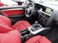 Black/Magma Red Silk Nappa Leather Dashboard Photo for 2011 Audi S5 #47027040