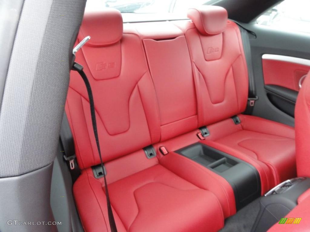 Black/Magma Red Silk Nappa Leather Interior 2011 Audi S5 4.2 FSI quattro Coupe Photo #47027079