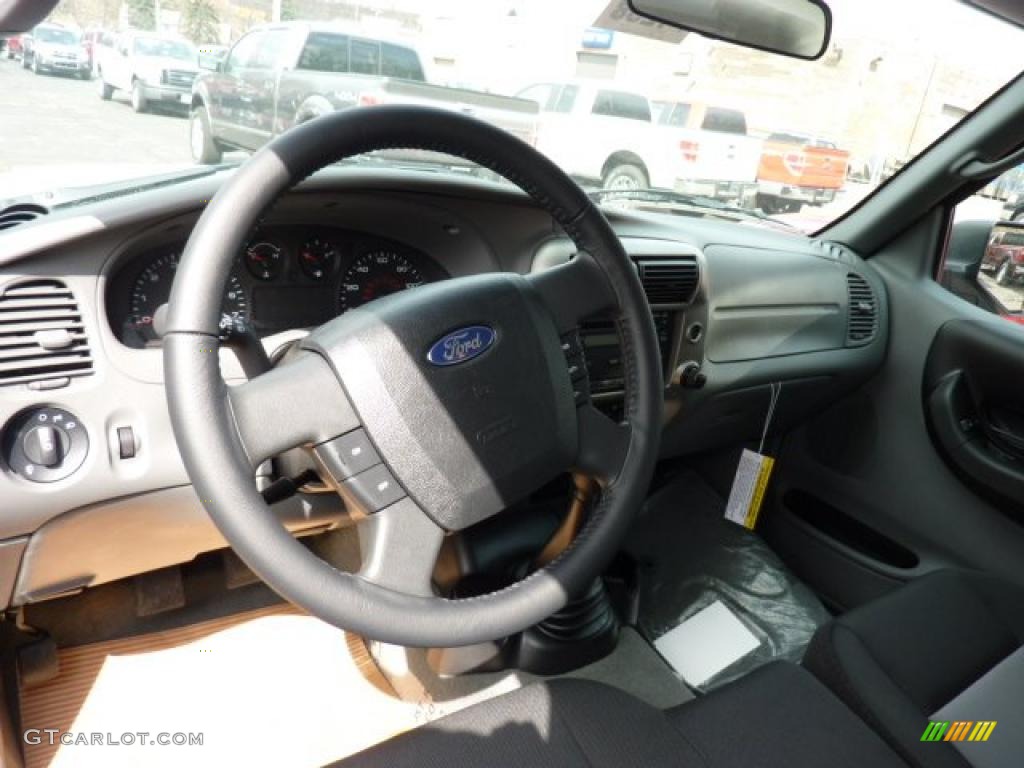 2011 Ford Ranger Sport SuperCab 4x4 Medium Dark Flint Steering Wheel Photo #47027310