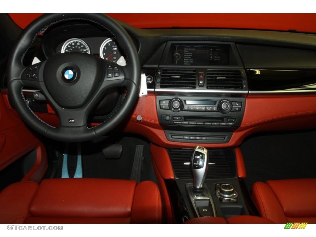 2011 BMW X6 M M xDrive Sakhir Orange Full Merino Leather Dashboard Photo #47027418