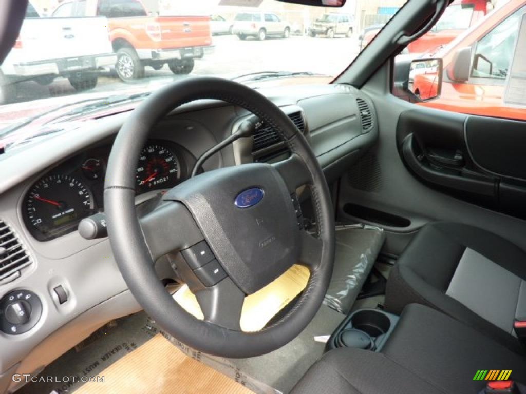 2011 Ford Ranger XLT SuperCab Medium Dark Flint Steering Wheel Photo #47027964