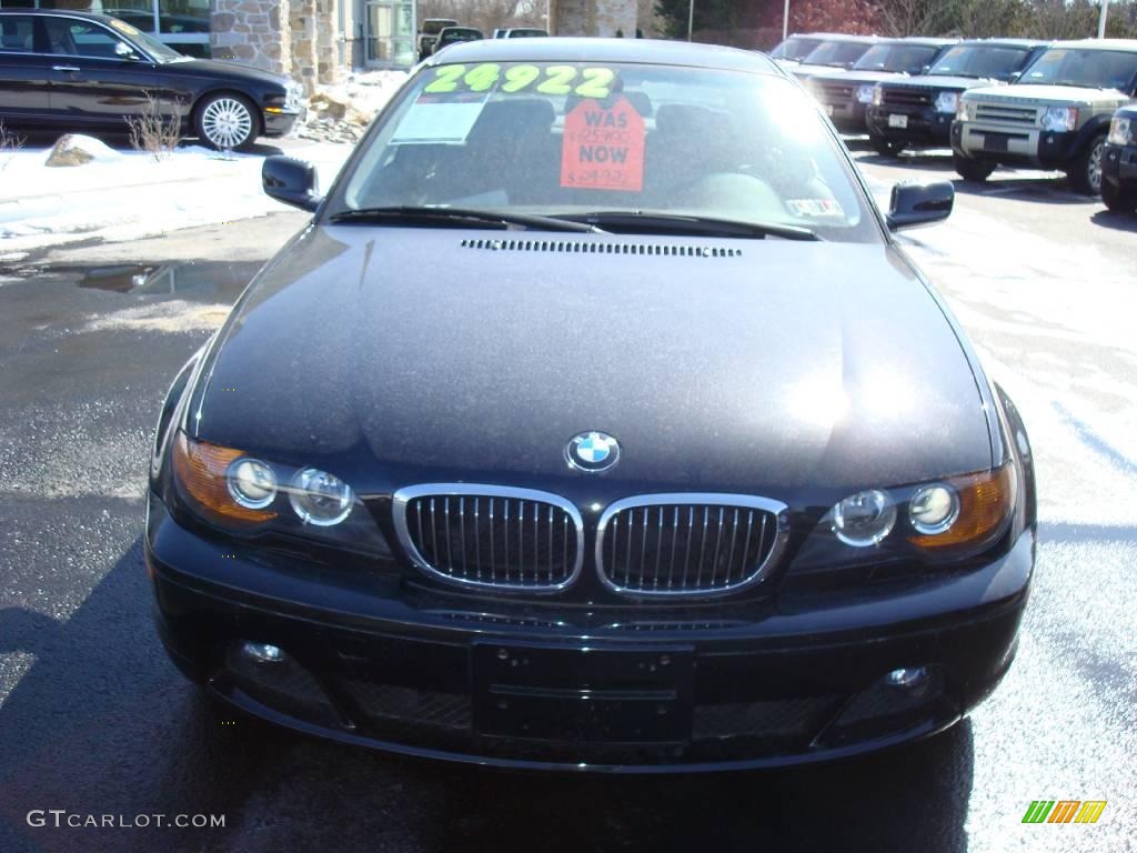 2004 3 Series 330i Coupe - Jet Black / Grey photo #2