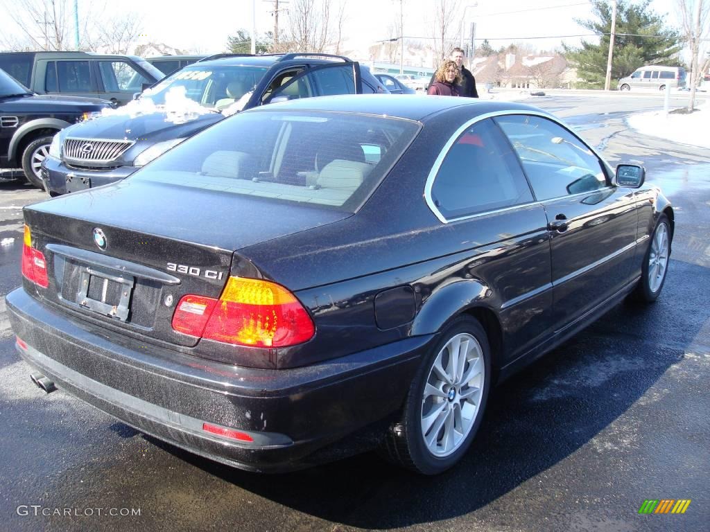 2004 3 Series 330i Coupe - Jet Black / Grey photo #5