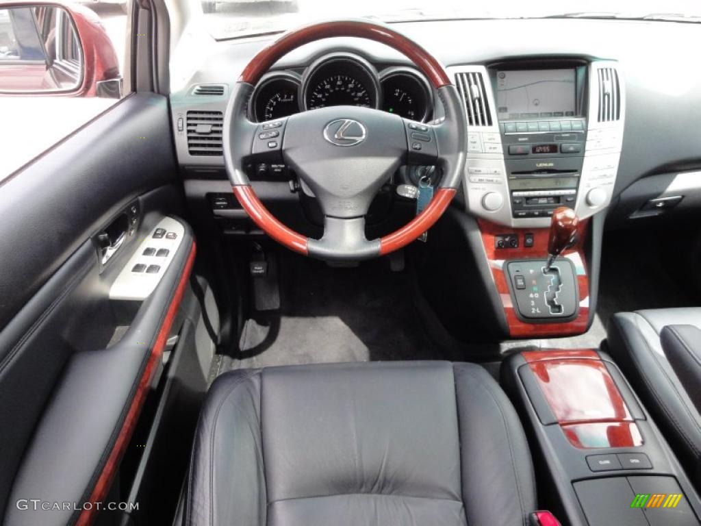 2008 Lexus RX 350 AWD Black Steering Wheel Photo #47028567