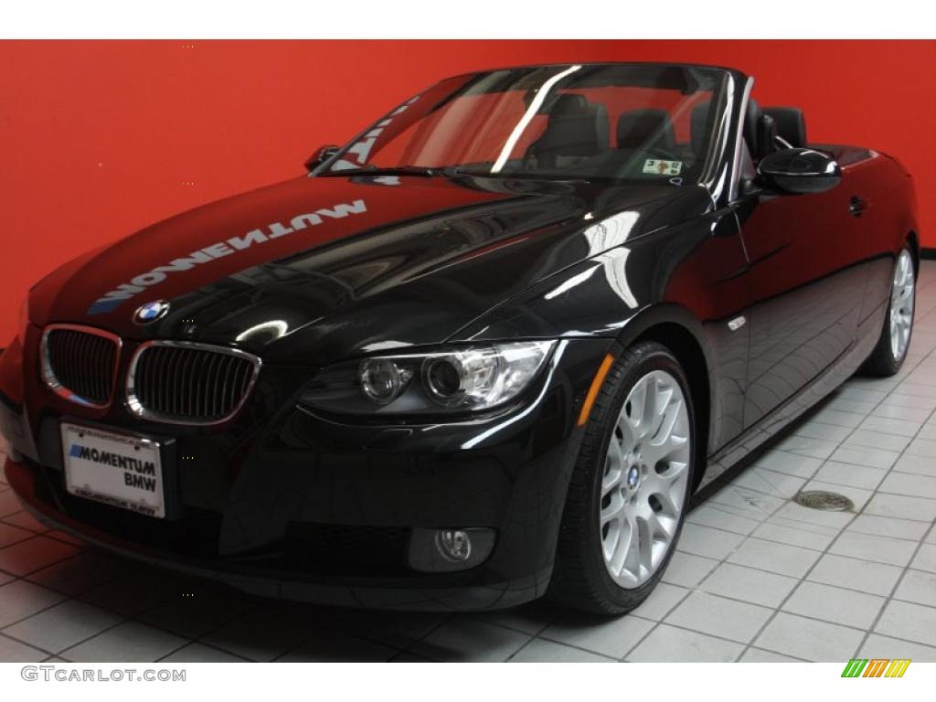 2008 3 Series 328i Convertible - Jet Black / Black photo #2
