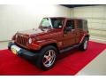 2008 Red Rock Crystal Pearl Jeep Wrangler Unlimited Sahara  photo #3