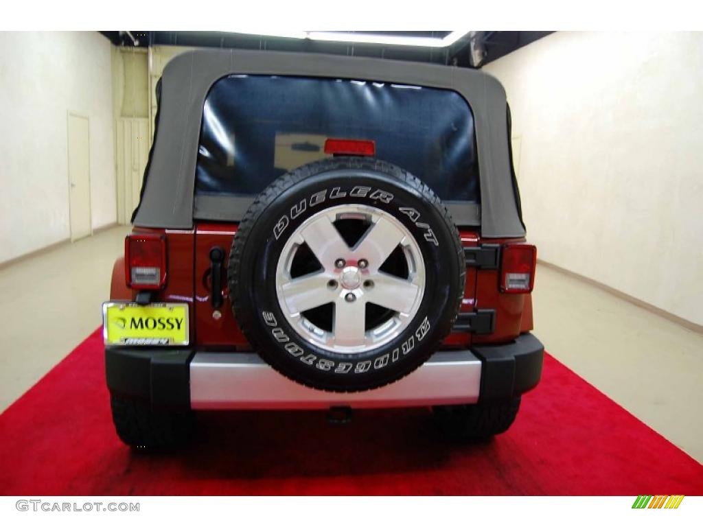 2008 Wrangler Unlimited Sahara - Red Rock Crystal Pearl / Dark Khaki/Medium Khaki photo #5