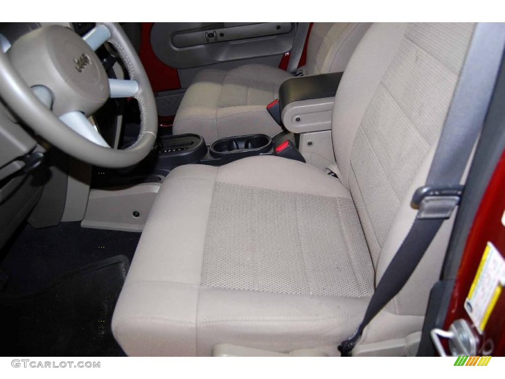 2008 Wrangler Unlimited Sahara - Red Rock Crystal Pearl / Dark Khaki/Medium Khaki photo #10