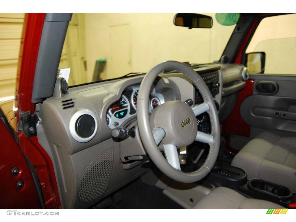 2008 Wrangler Unlimited Sahara - Red Rock Crystal Pearl / Dark Khaki/Medium Khaki photo #11