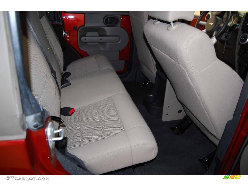 2008 Wrangler Unlimited Sahara - Red Rock Crystal Pearl / Dark Khaki/Medium Khaki photo #17