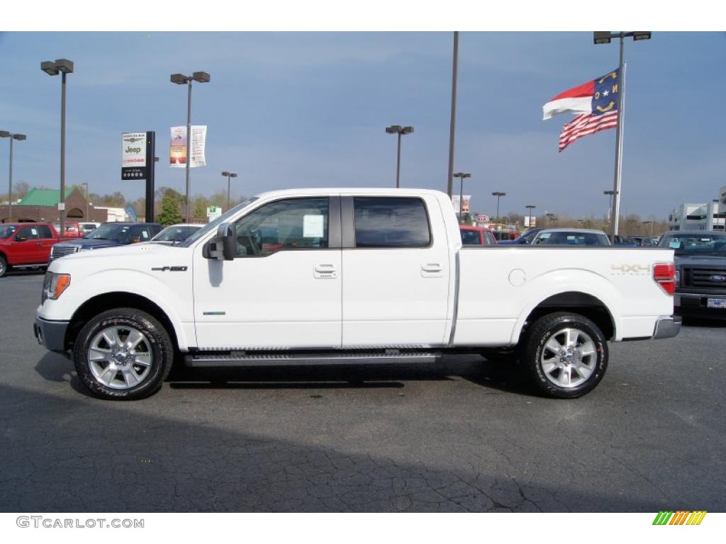 2011 F150 Lariat SuperCrew 4x4 - Oxford White / Pale Adobe photo #5