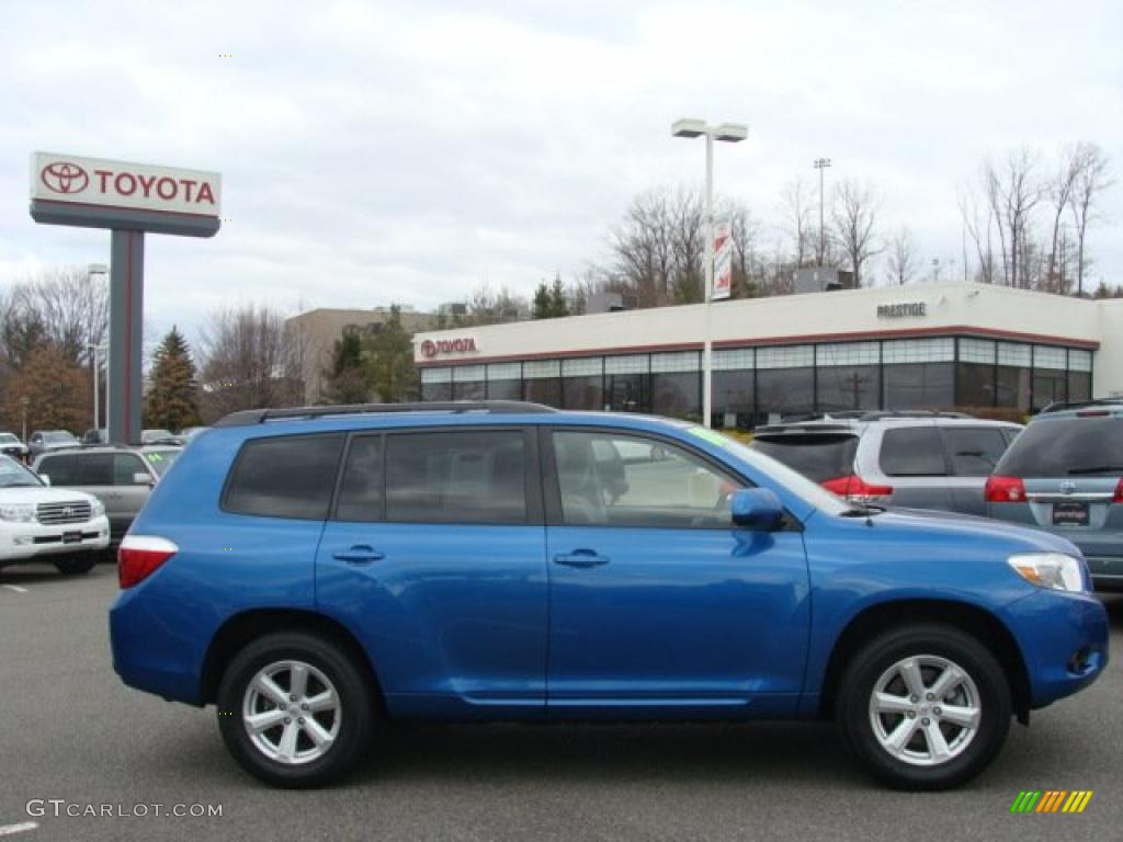 2008 Highlander 4WD - Blue Streak Metallic / Ash Gray photo #1