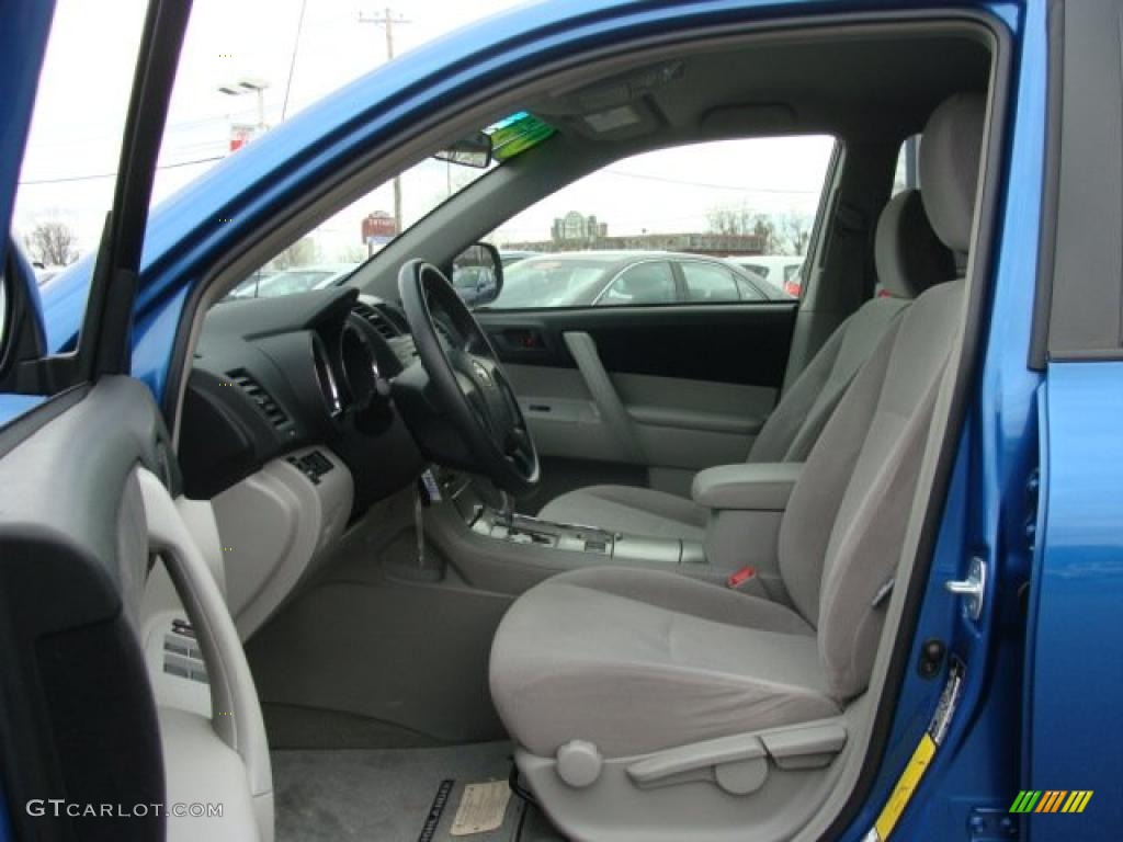 2008 Highlander 4WD - Blue Streak Metallic / Ash Gray photo #7