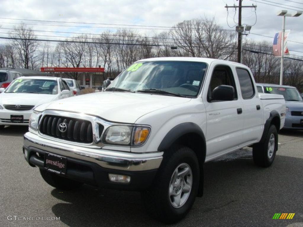 2003 Tacoma V6 TRD Double Cab 4x4 - Super White / Oak photo #3